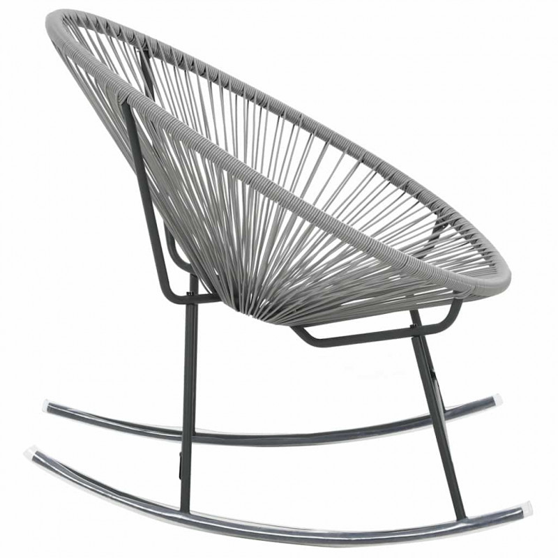 Bujane krzesło ogrodowe, szare, rattan PE