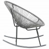 Bujane krzesło ogrodowe, szare, rattan PE