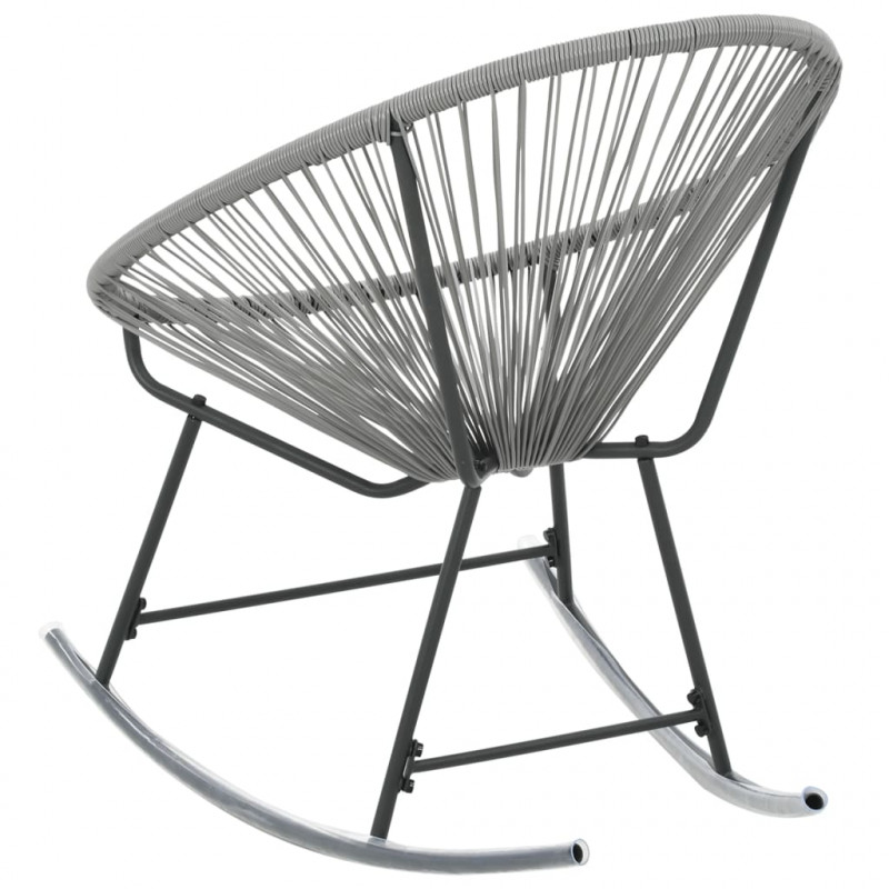 Bujane krzesło ogrodowe, szare, rattan PE