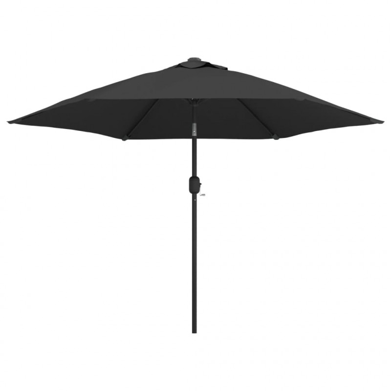 Parasol ogrodowy na metalowym słupku, 300 cm, antracytowy
