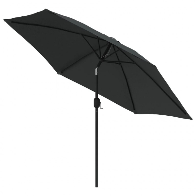 Parasol ogrodowy na metalowym słupku, 300 cm, antracytowy