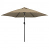 Parasol ogrodowy na metalowym słupku, 300 cm, kolor taupe