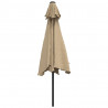 Parasol ogrodowy na metalowym słupku, 300 cm, kolor taupe