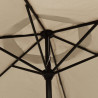 Parasol ogrodowy na metalowym słupku, 300 cm, kolor taupe