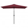 Parasol ogrodowy na metalowym słupku, 300 x 200 cm, bordowy