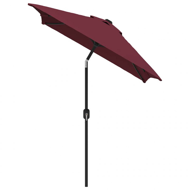 Parasol ogrodowy na metalowym słupku, 300 x 200 cm, bordowy