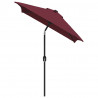 Parasol ogrodowy na metalowym słupku, 300 x 200 cm, bordowy