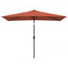 Parasol ogrodowy na metalowym słupku, 300 x 200 cm, terakotowy