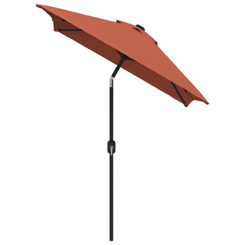 Parasol ogrodowy na metalowym słupku, 300 x 200 cm, terakotowy