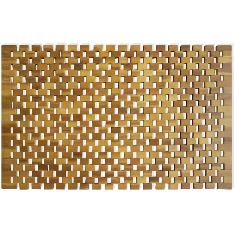 Mata łazienkowa, drewno akacjowe, 80x50 cm, mozaika