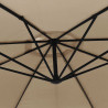 Parasol wiszący z aluminiowym słupkiem, 350 cm, taupe
