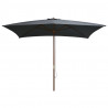 Parasol ogrodowy na drewnianym słupku, 200x300 cm, antracytowy