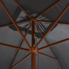 Parasol ogrodowy na drewnianym słupku, 200x300 cm, antracytowy