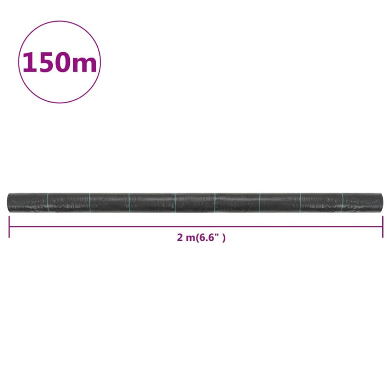Mata szkółkarska, agrotkanina PP, 2 x 150 m, czarna