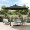 Parasol wiszący z LED i metalowym słupkiem, 350 cm, antracytowy
