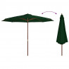 Parasol ogrodowy na drewnianym słupku, 350 cm, zielony