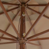 Parasol ogrodowy na drewnianym słupku, 350 cm, taupe