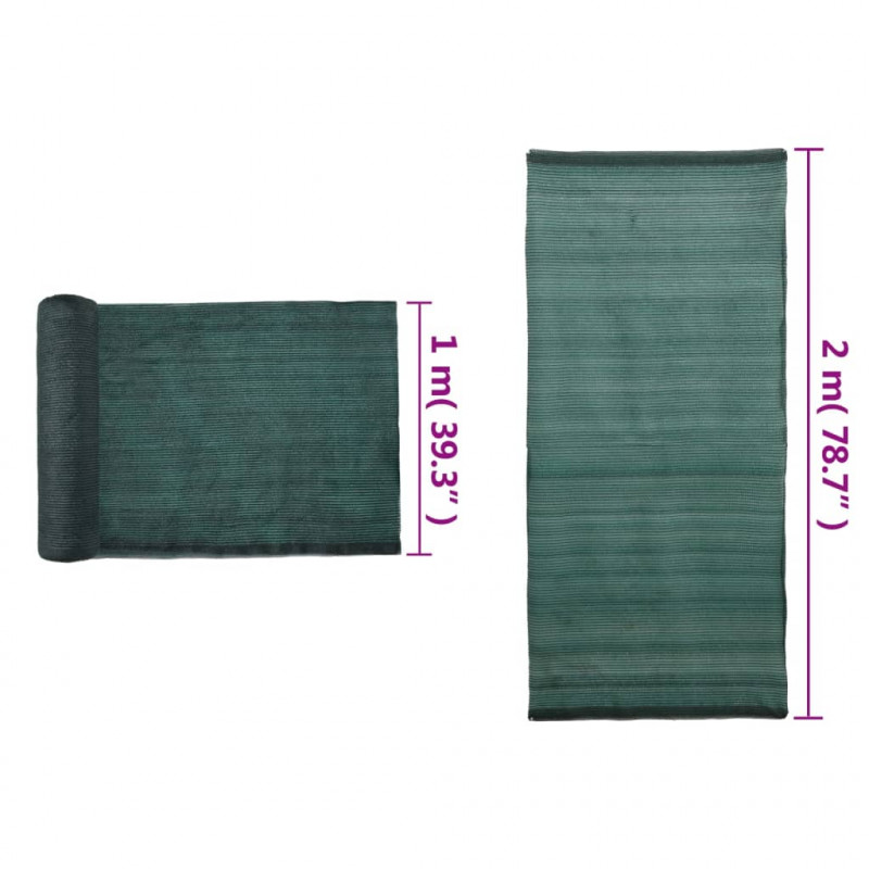 Siatka osłaniająca HDPE, 2x25 m, zielona