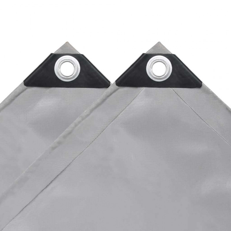 Plandeka 650 g/m², 4 x 5 m, szara