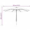 Parasol ogrodowy na drewnianym słupku, 350 cm, taupe