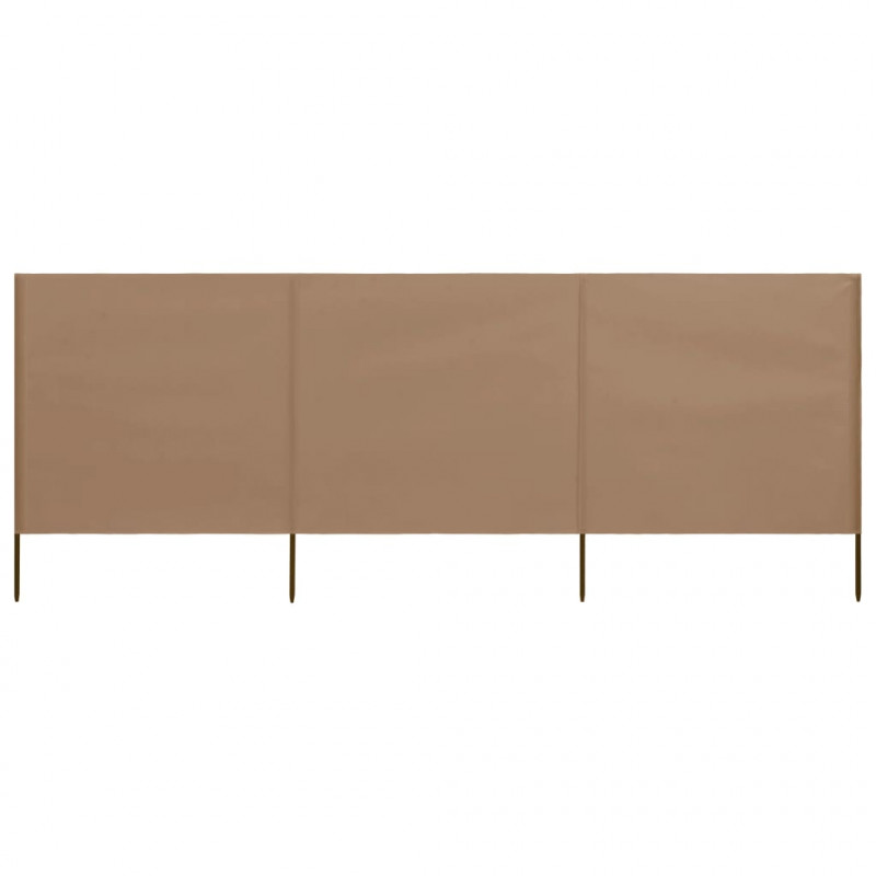 Parawan 3-skrzydłowy z tkaniny, 400 x 120 cm, taupe