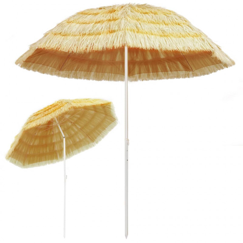 Parasol plażowy w stylu hawajskim, naturalny, 240 cm
