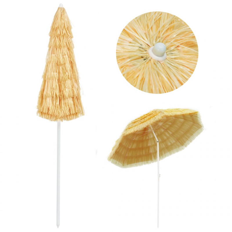 Parasol plażowy w stylu hawajskim, naturalny, 240 cm