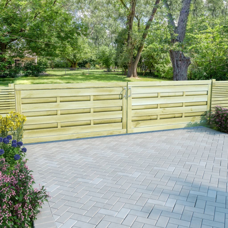 Furtki, 2 szt., impregnowana sosna, 150 x 75 cm, zielone