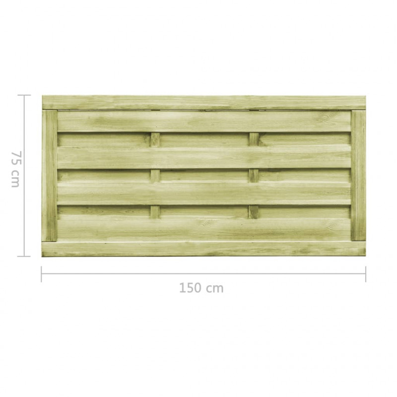 Furtki, 2 szt., impregnowana sosna, 150 x 75 cm, zielone