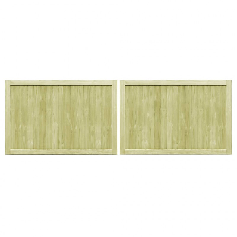 Furtki ogrodowe, 2 szt., impregnowana sosna, 300 x 100 cm