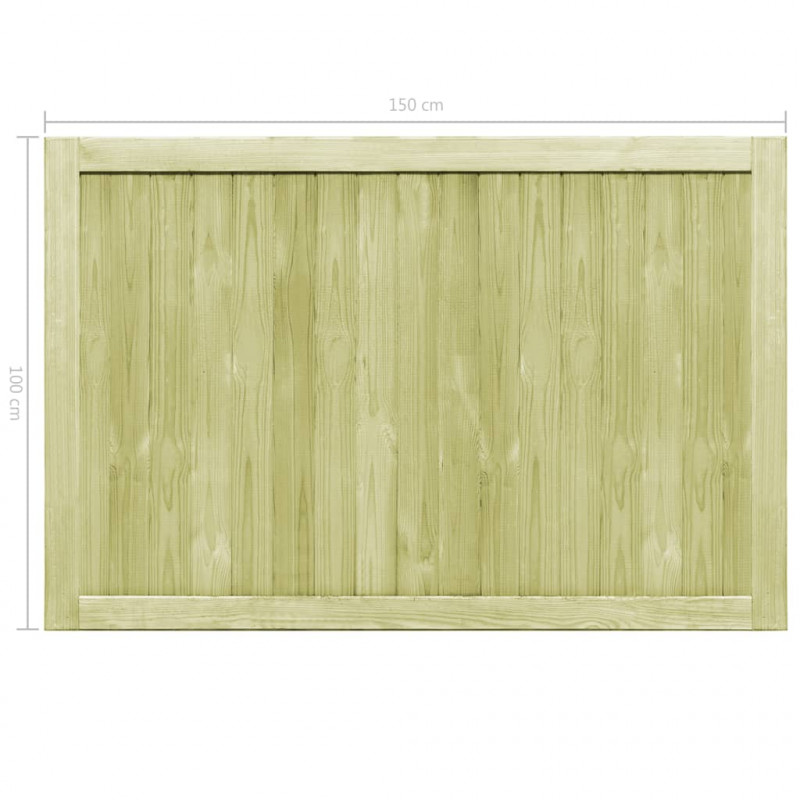 Furtki ogrodowe, 2 szt., impregnowana sosna, 300 x 100 cm