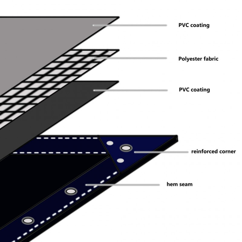 Plandeka 650 g/m², 4 x 8 m, biała