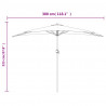 Półparasol balkonowy na słupku z aluminium, 300x155cm, antracyt