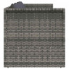 Leżanka ogrodowa, szara, 200 x 60 cm, rattan PE