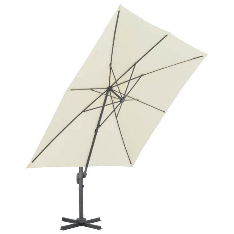 Parasol ogrodowy Cantilever z aluminiowym słupkiem 300x300 cm, piaskowy