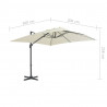 Parasol ogrodowy Cantilever z aluminiowym słupkiem 300x300 cm, piaskowy
