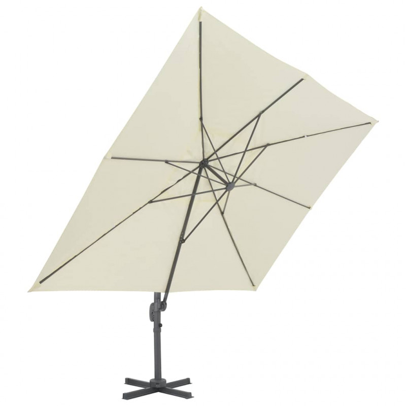 Parasol ogrodowy Cantilever z aluminiowym słupkiem 400x300 cm, piaskowy