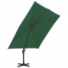 Parasol wiszący z aluminiowym słupkiem, 400x300 cm, zielony