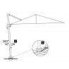Parasol wiszący z aluminiowym słupkiem, 300x300 cm, antracytowy