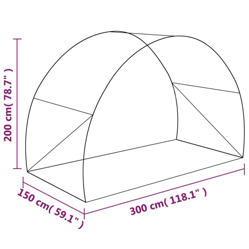 Szklarnia ogrodowa, 4,5 m ², 300 x 150 x 200 cm