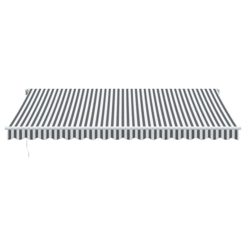 Automatyczna markiza z LED, antracytowo-biała, 450x300 cm
