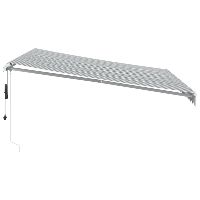 Automatyczna markiza z LED, antracytowo-biała, 400x300 cm