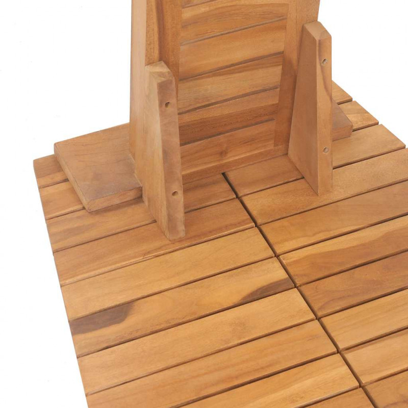 Prysznic ogrodowy z litego drewna tekowego, 70 x 75 x 204 cm