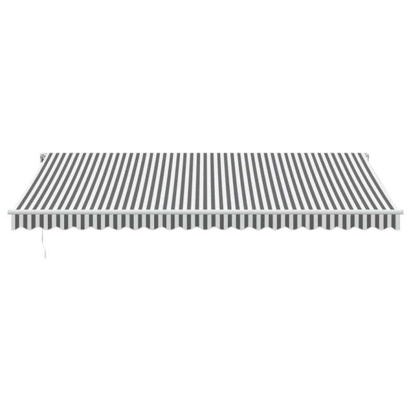 Automatyczna markiza z LED, antracytowo-biała, 500x350 cm
