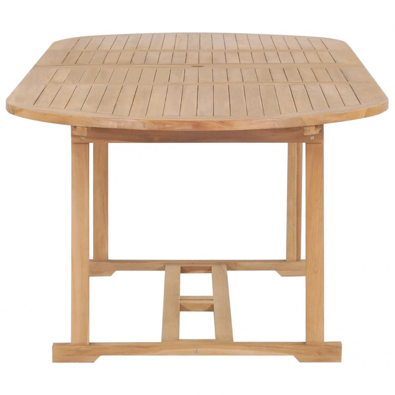9-cz. zestaw mebli do ogrodu, 180-280x100x75 cm, drewno tekowe