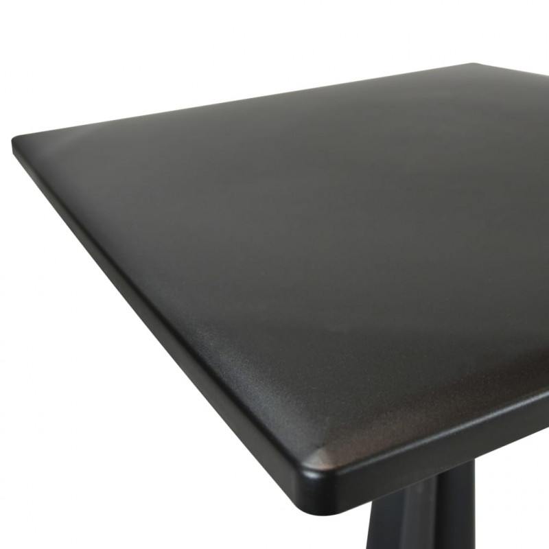 Stolik ogrodowy, 70x70x71,7 cm, plastikowy, antracytowy