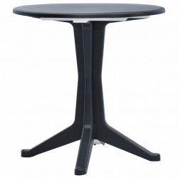 Stolik ogrodowy, 70 cm, plastikowy, antracytowy