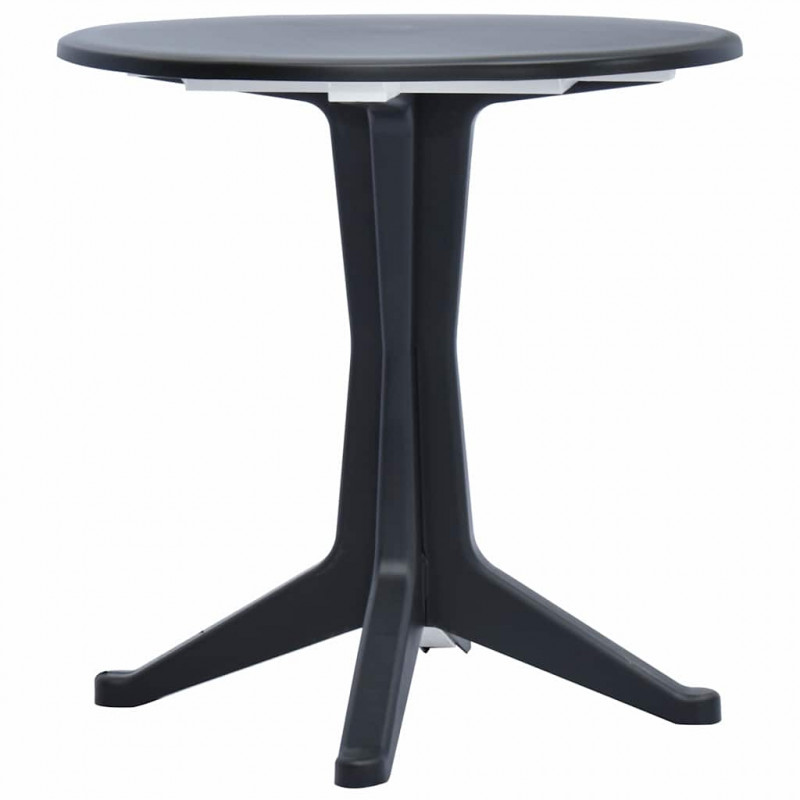 Stolik ogrodowy, 70 cm, plastikowy, antracytowy