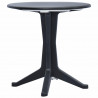 Stolik ogrodowy, 70 cm, plastikowy, antracytowy