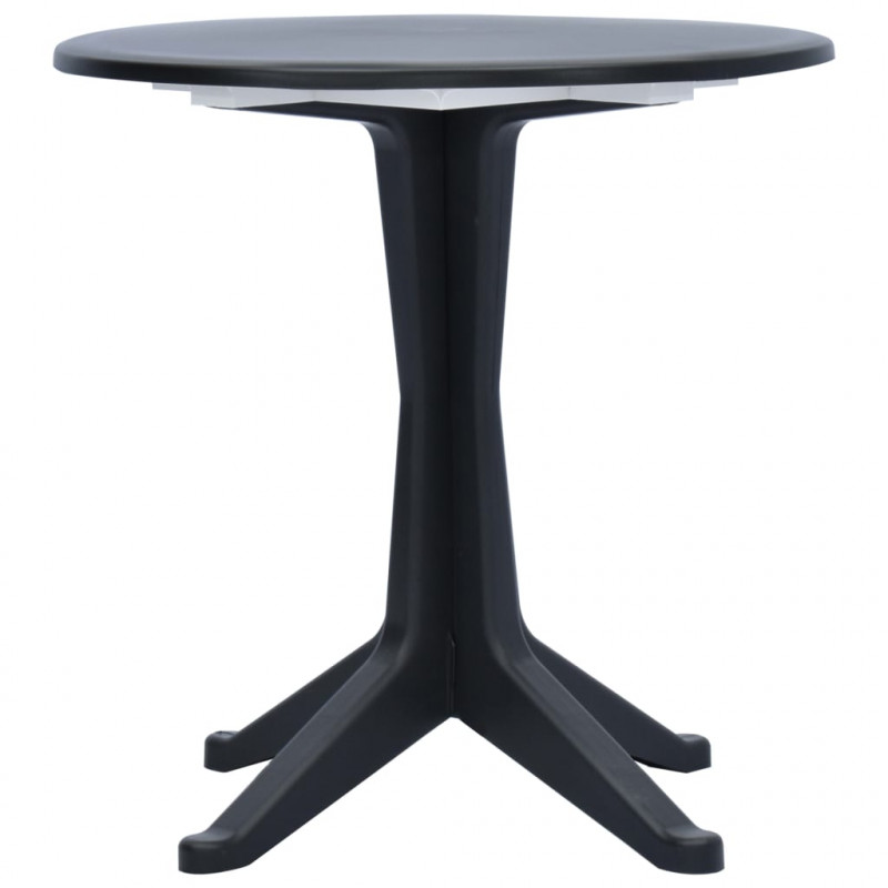 Stolik ogrodowy, 70 cm, plastikowy, antracytowy